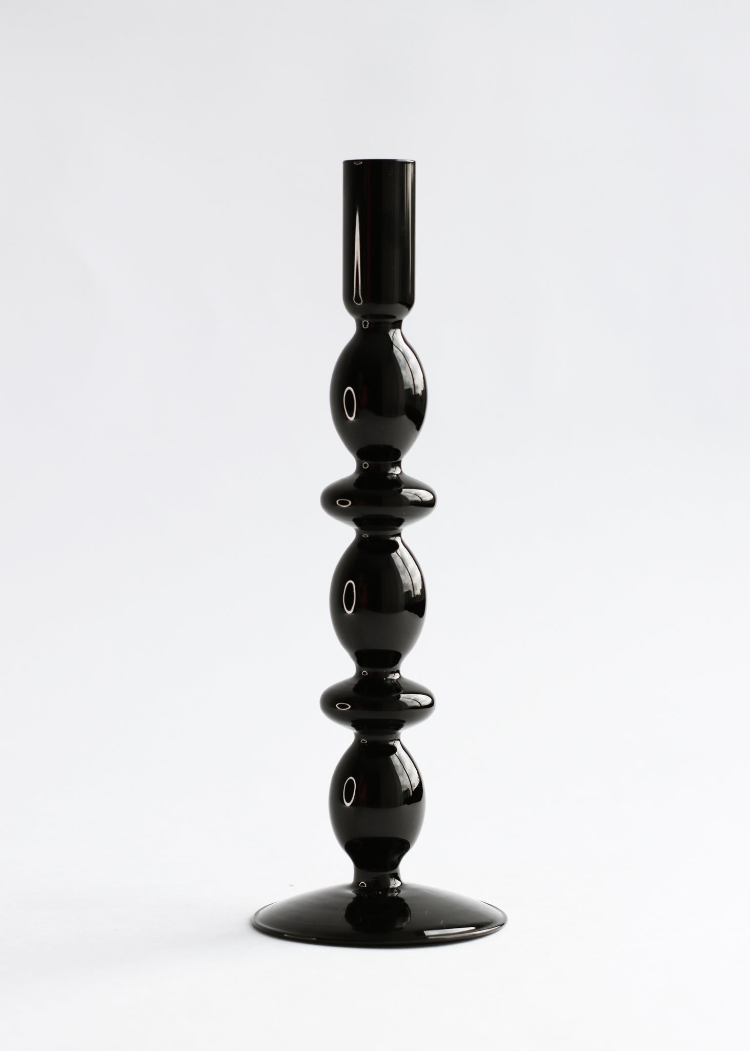 Candelabro negro 5 esferas